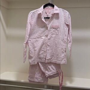 Victoria's Secret Pink and White Pajama Set